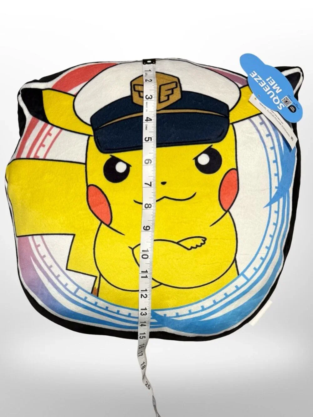 NWT Pokemon Captain Pikachu Large Plush Cloud Pillow Travel Squishy Anime Kawaii